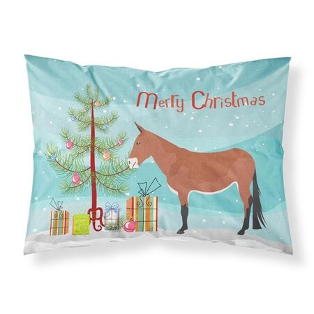 Carolines Treasures BB9212PILLOWCASE Mule Christmas Fabric Standard Pillowcase